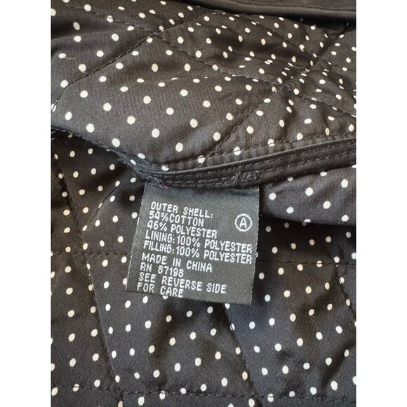 SAKS FIFTH AVENUE Quilted, Double breasted Trench Coat, size women's LG - Picture 9 of 16